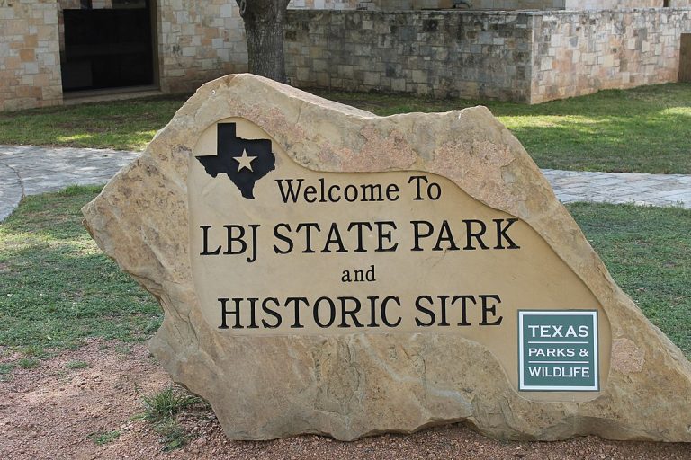 LBJ State Park and Historic Area is separated by the Pedernales River from the Lyndon B. Johnson National Historical Park. LBJ State Park and Historic Area is separated by the Pedernales River from the Lyndon B. Johnson National Historical Park.