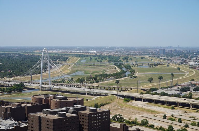 1096px View of Trinity River from Reunion Tower August 2015 07 768x505