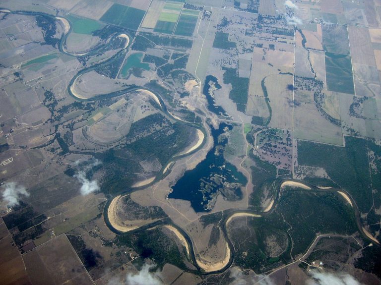Oblique air photo of the Colorado River where it crosses from Colorado County into Wharton County near Nada. Oblique air photo of the Colorado River where it crosses from Colorado County into Wharton County near Nada.