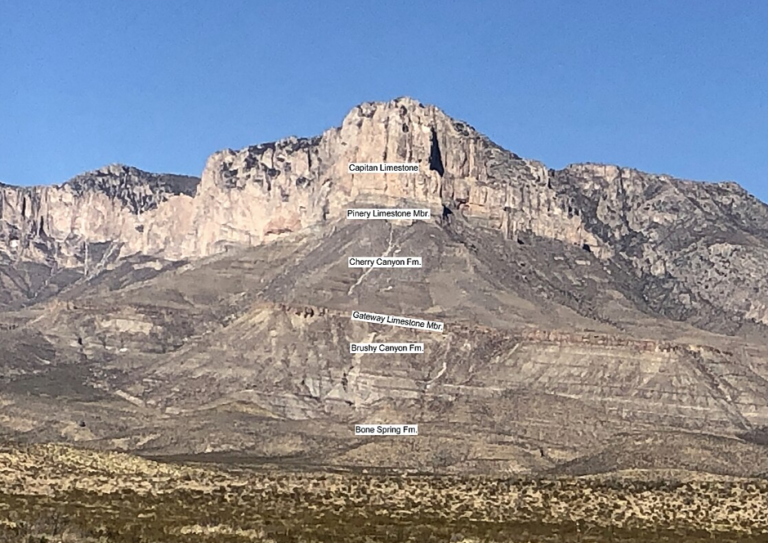Labeled strata making El Capitan Labeled strata making El Capitan