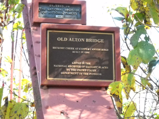 Signage for Old Alton bridge Signage for Old Alton bridge