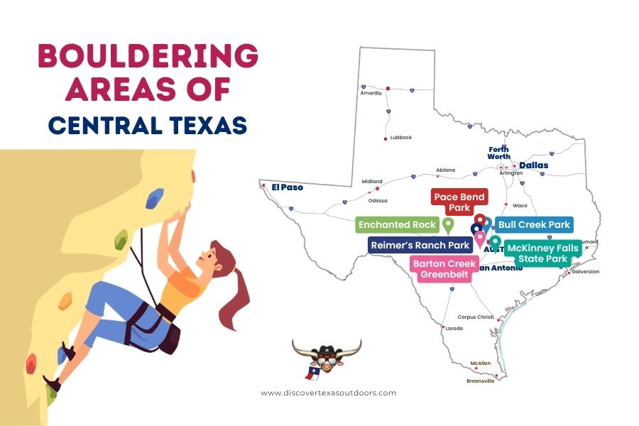 Bouldering Areas of Central Texas