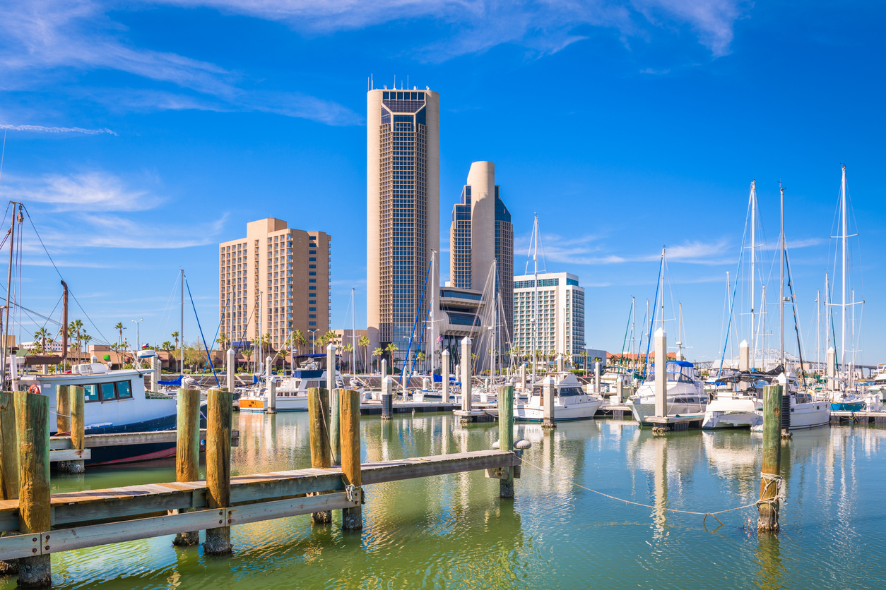 Corpus Christi, Texas, USA skyline on the bay