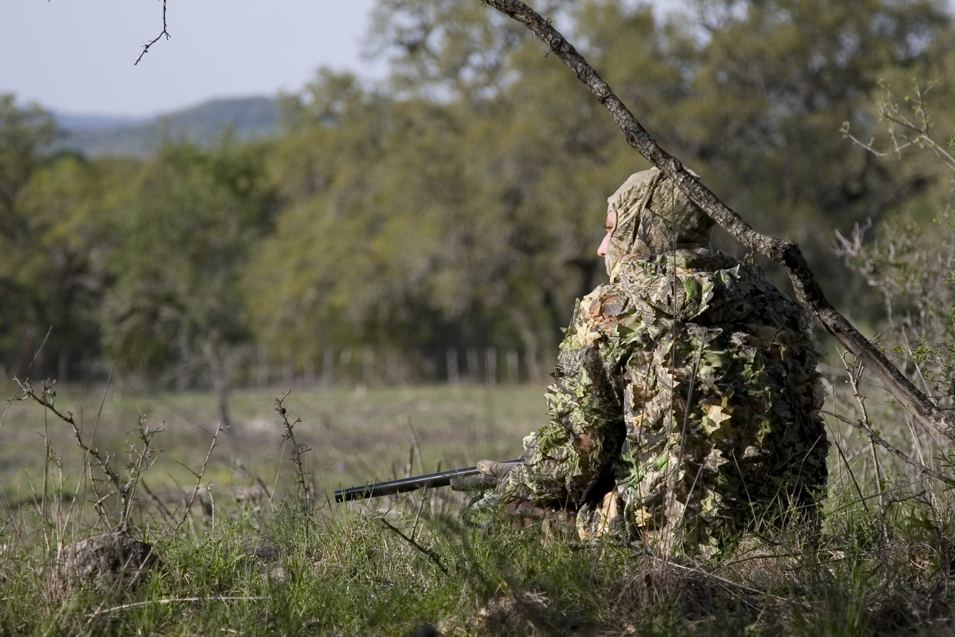 Hunter in camouflage