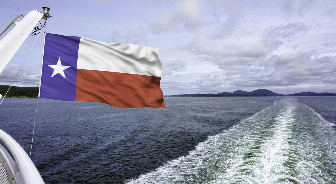 Texas Flag Flying