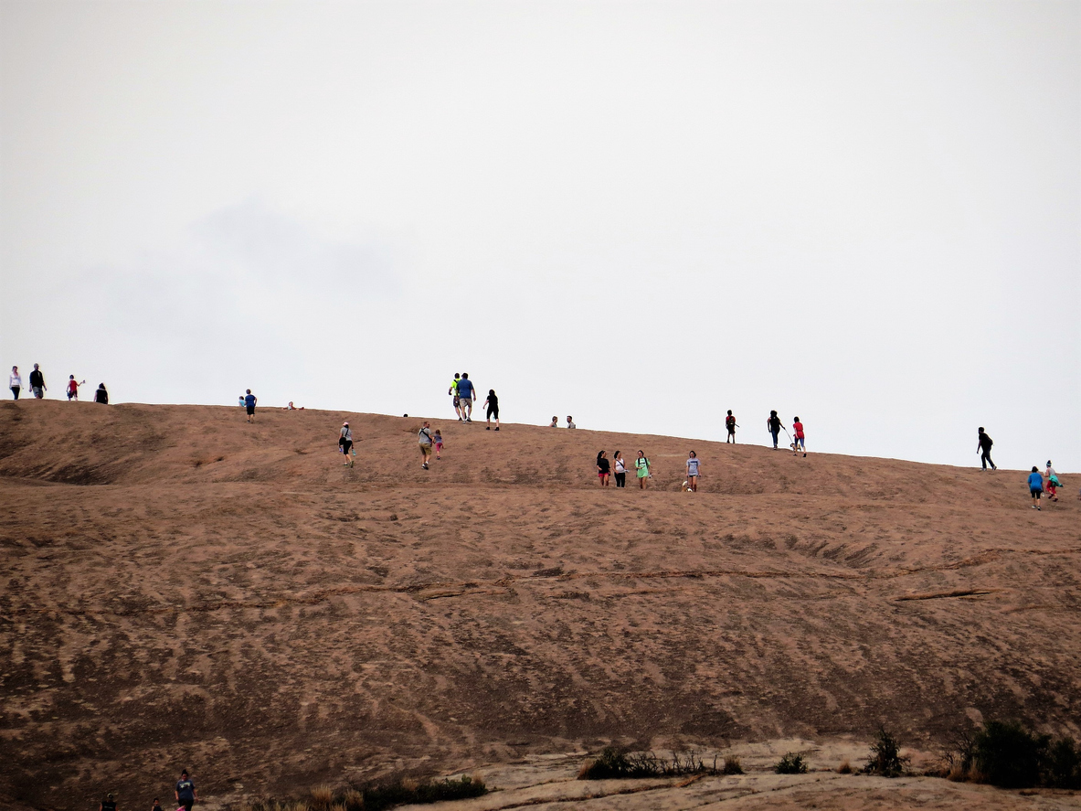 A rocky landscape in Enchanted Rock State Park, Texas
