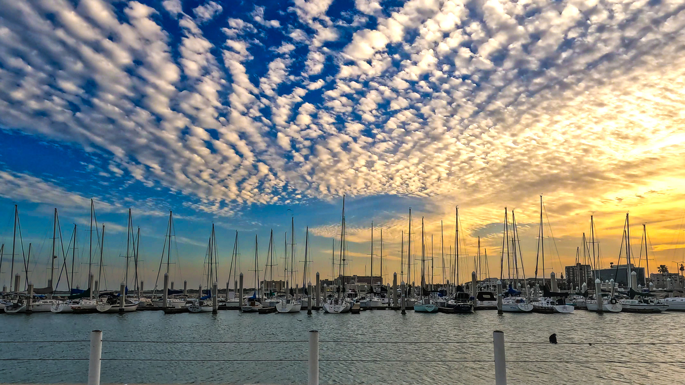 Corpus Christi, Texas Downtown Beach and Tourist Area Popular Texas Coast Vacation Location