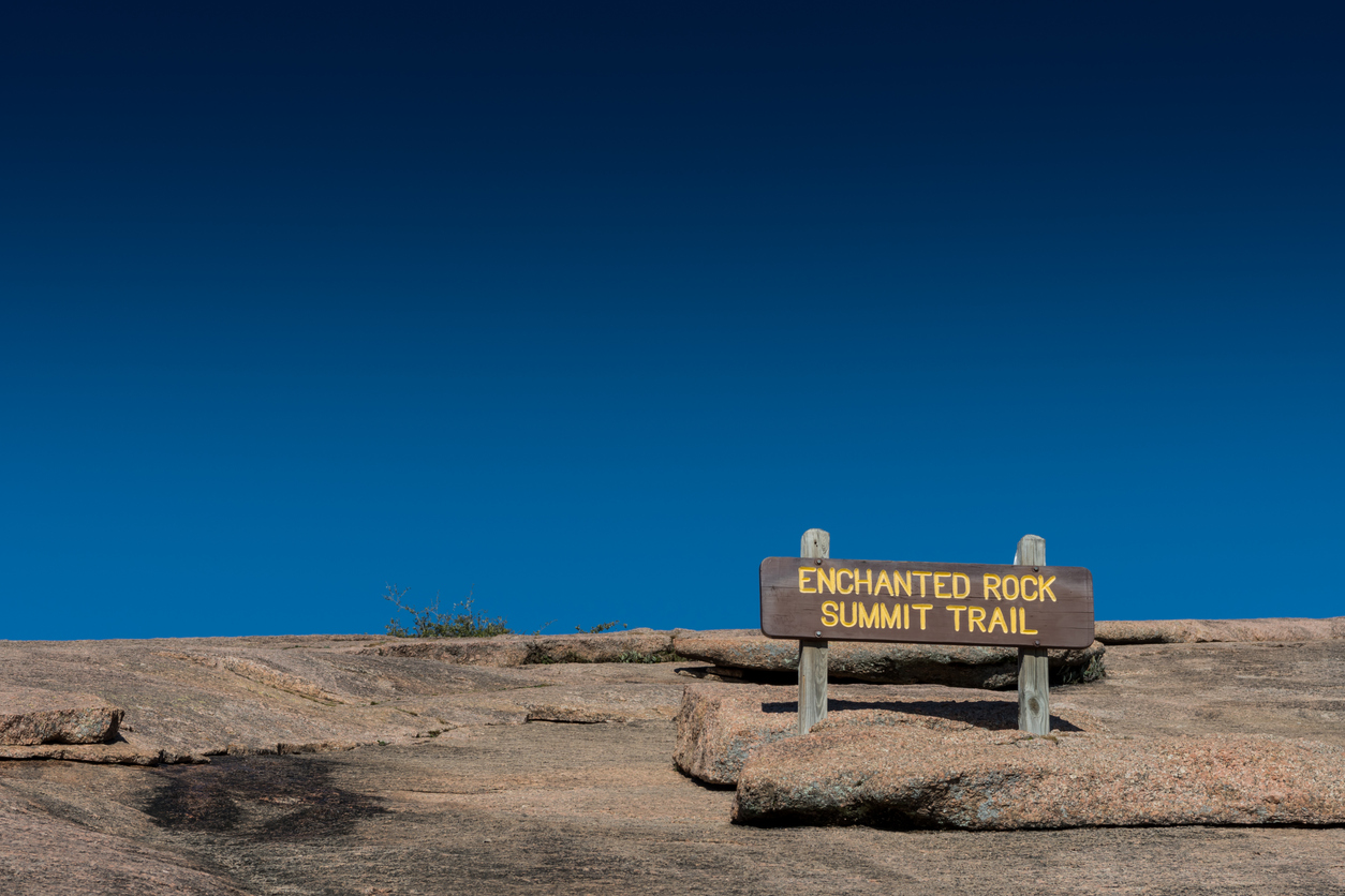 Enchanted Rock Summit Sign