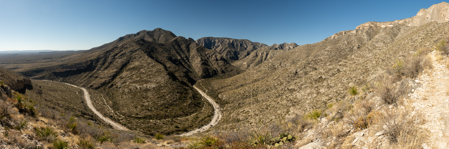 Panorama Of McKittrick Canyon From The Permian Reef Trail