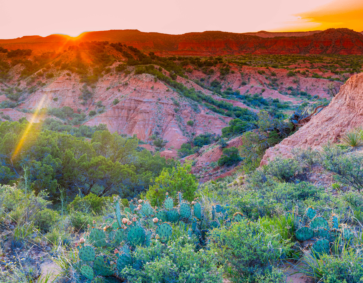 Sunset On The Red Walls of The Canyon, Caprock Canyon State Park