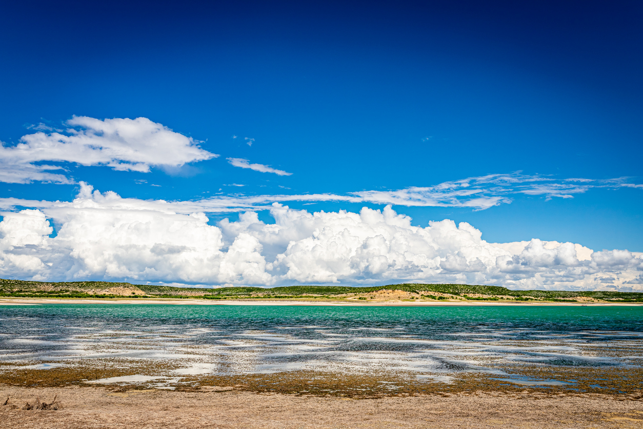 The beach at Lake Amistad in the Amistad National Recreation Area near Del Rio, Texas
