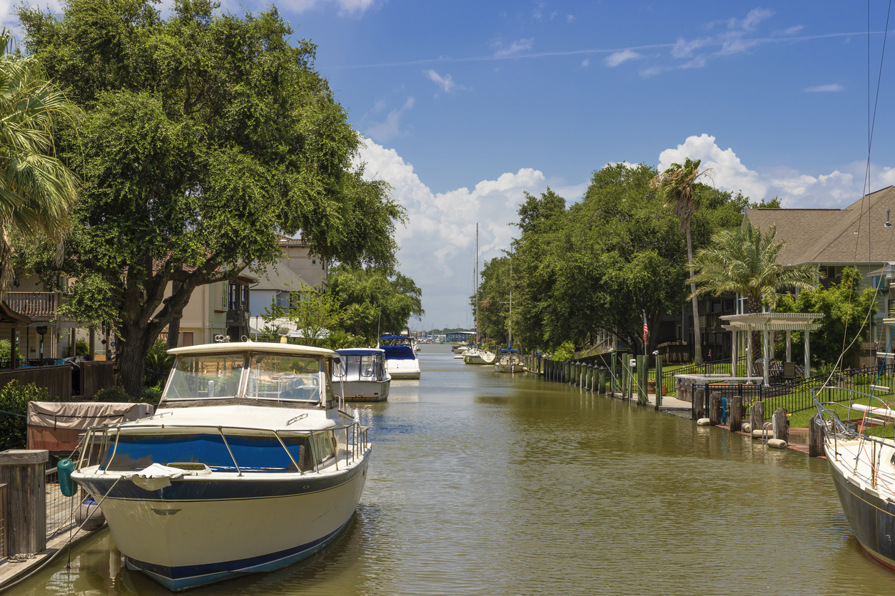 Tourist town of Kemah, Texas, USA