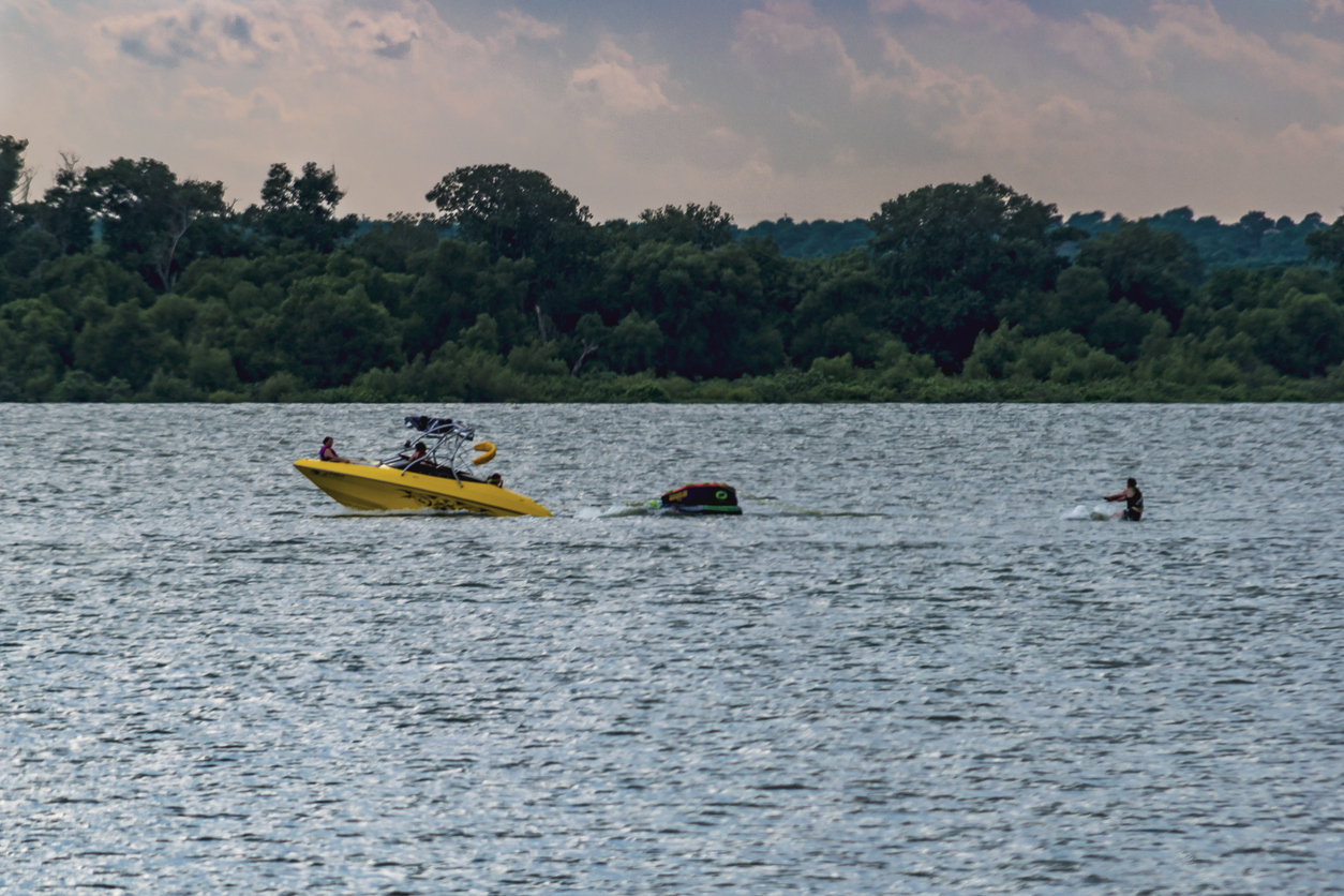 Yellow Boat on Lake