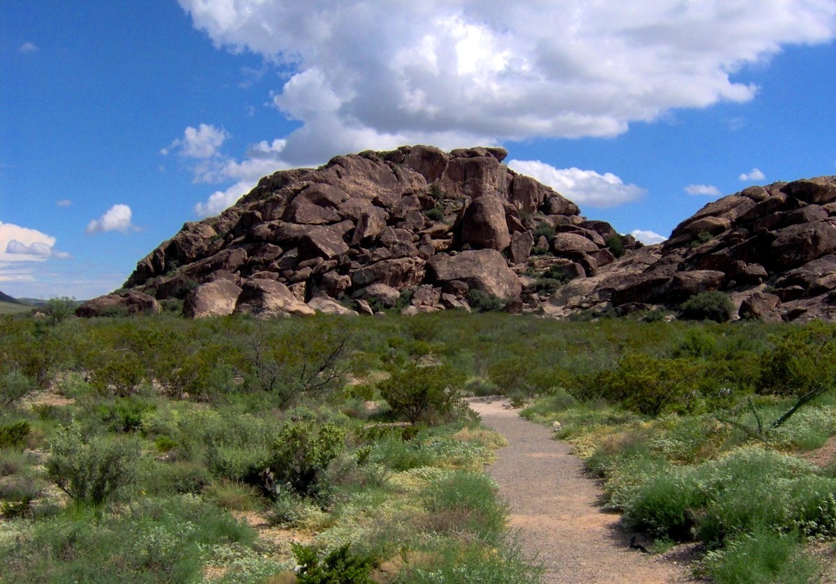 East Mountain at Heuco Tanks State Park near El Paso, Texas, in the southwestern United States